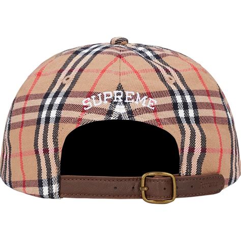 supreme burberry cap|supreme burberry 6 panel hat.